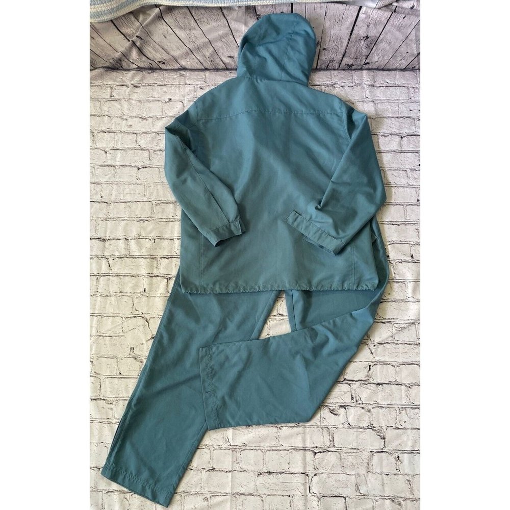 Women's Vintage Izod‎ Two Piece Hooded Track Suit Green Jacket Small Pant Medium - Picture 15 of 16